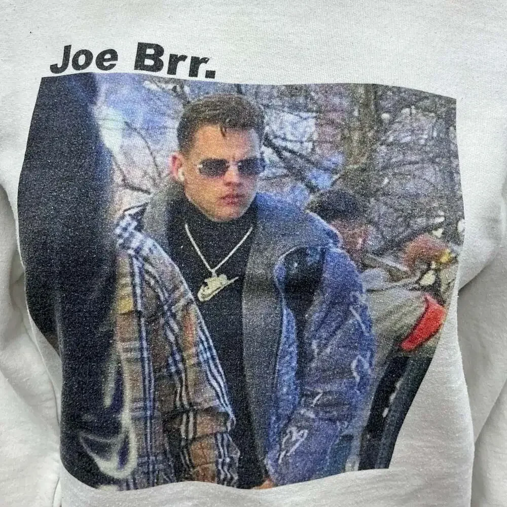Barstool Sports Gilden Joe Brr Burrow Graphic Crewneck Sweatshirt White Small